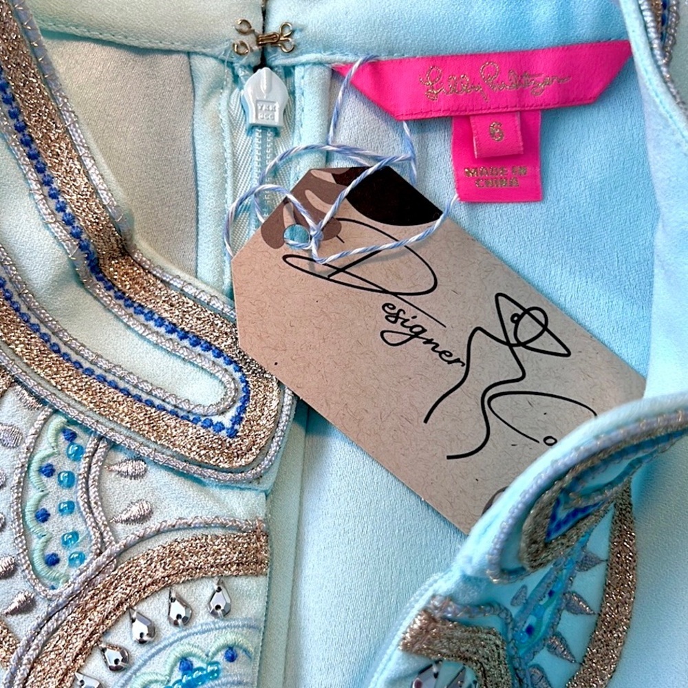(SOLD)Lilly Pulitzer,Exceptional Jane Shift Dress,Worn Once,Lilly Blue,Beautiful - Picture 9 of 17